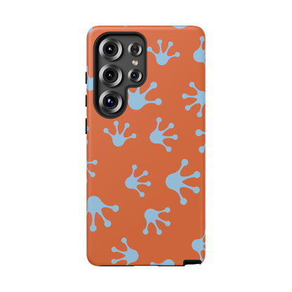 Frog Print Phone Case - Tough Cases, Orange Frog Design, Unique Gift, Fun Accessories, Vibrant Phone Cases, Cool Cases