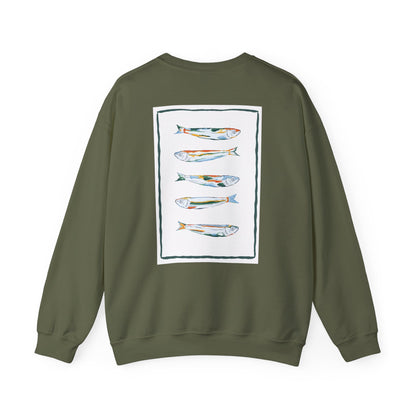 Funky Fish Crewneck Sweatshirt - Zen Frog Cozy & Calm Vibes for All, Perfect Gift for Nature Lovers, Relaxation, and Casual Wear