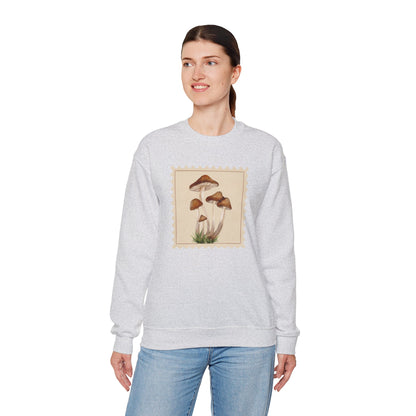 Mushroom Vibes Unisex Crewneck Sweatshirt - Cozy Fashion, Nature Lover Gift, Fall Outfit, Eco-Friendly Style, Perfect for Autumn, Artsy Sweatshirts, Premium, Nature-inspired Crewnecks