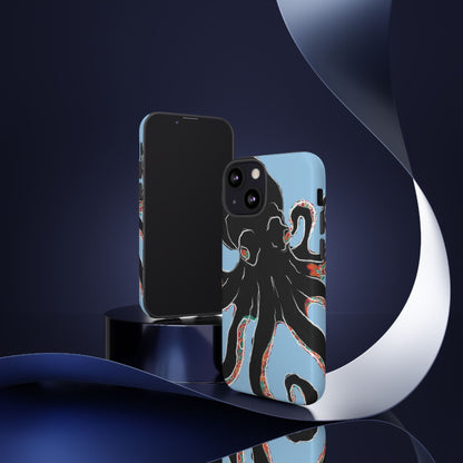 Octopus Tough Phone Case, Sea Creature Design, Ocean Lover Gift, Unique Phone Cover, Underwater Artwork