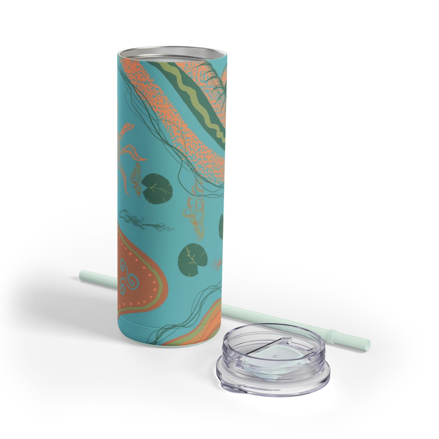 Vibrant Skinny Tumbler, Colorful Drinkware, Reusable Travel Mug, Eco-friendly Gift, Summer Hydration Cup, Stylish Beverage Container