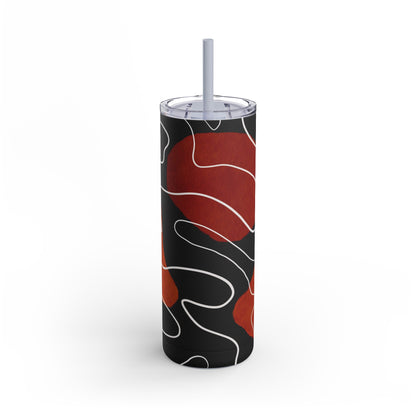 Stylish Matte Tumbler with Abstract Design, Perfect for Gifts, Travel, Coffee Lovers, Home Decor, and Reusable Drinkware