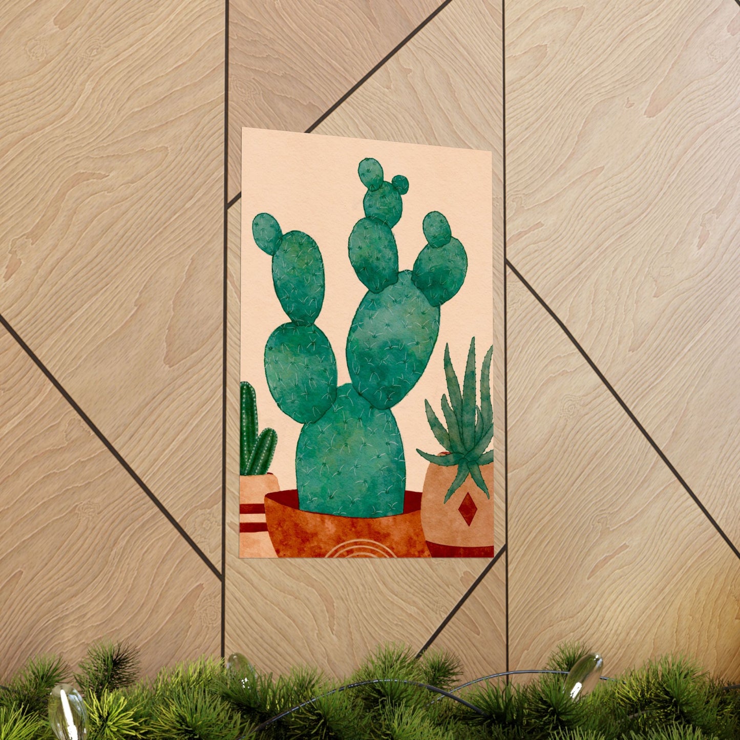 Cactus Art Print, Matte Vertical Posters, Botanical Decor, Green Home Art, Nature Wall Art, Gifts for Plant Lovers
