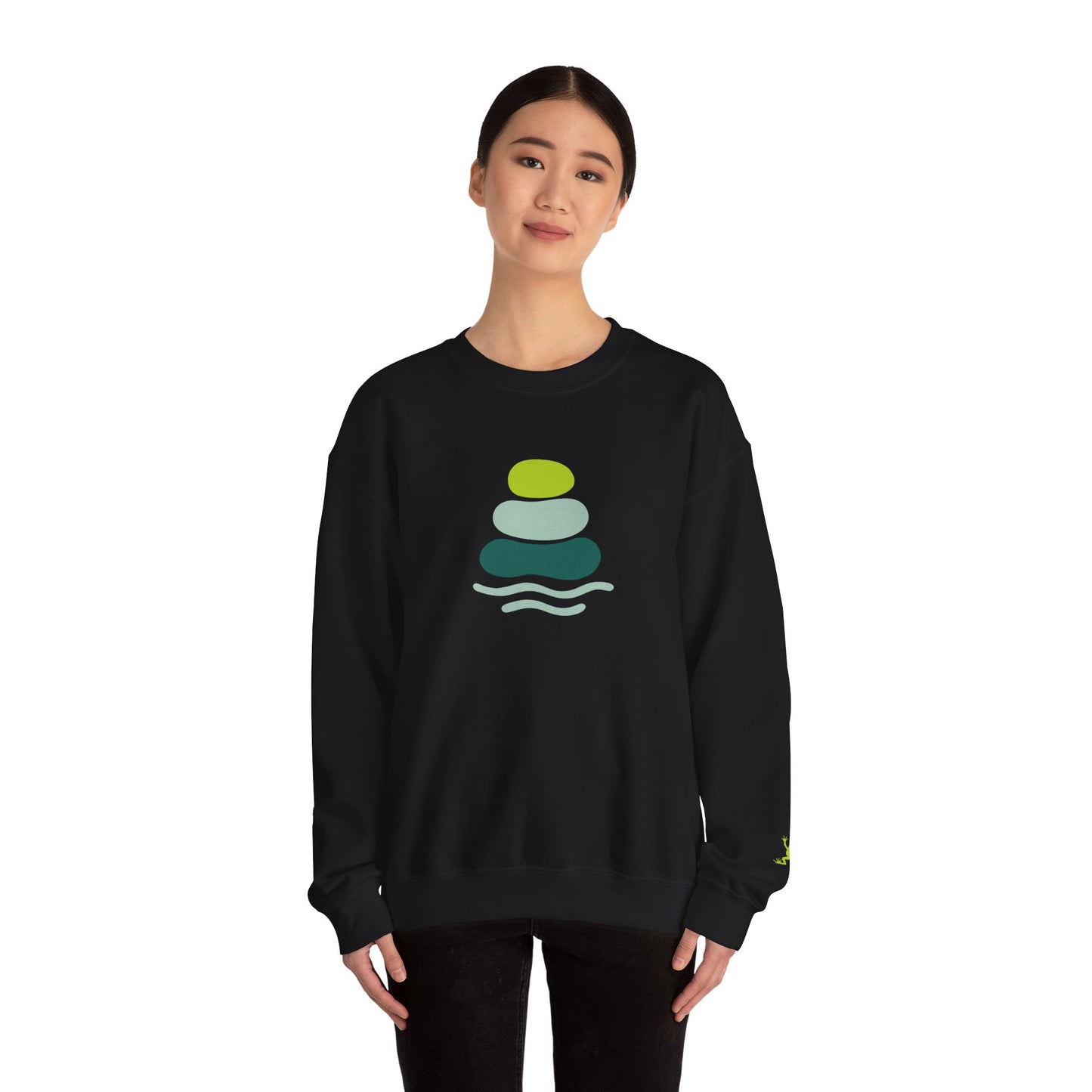 Serene Stones Unisex Crewneck Sweatshirt, Cozy Sweatshirt, Relaxation Apparel, Casual Wear, Mindfulness Gift