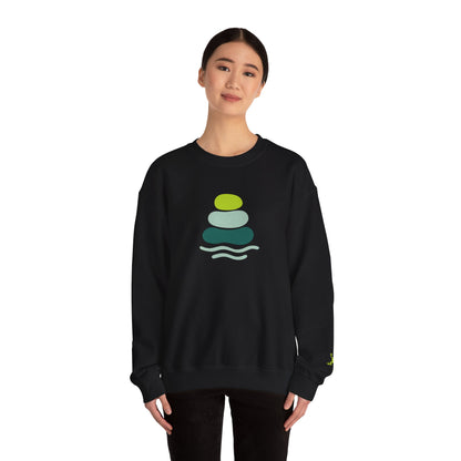 Serene Stones Unisex Crewneck Sweatshirt, Cozy Sweatshirt, Relaxation Apparel, Casual Wear, Mindfulness Gift