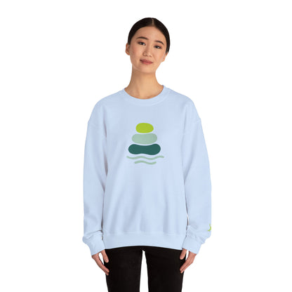 Serene Stones Unisex Crewneck Sweatshirt, Cozy Sweatshirt, Relaxation Apparel, Casual Wear, Mindfulness Gift