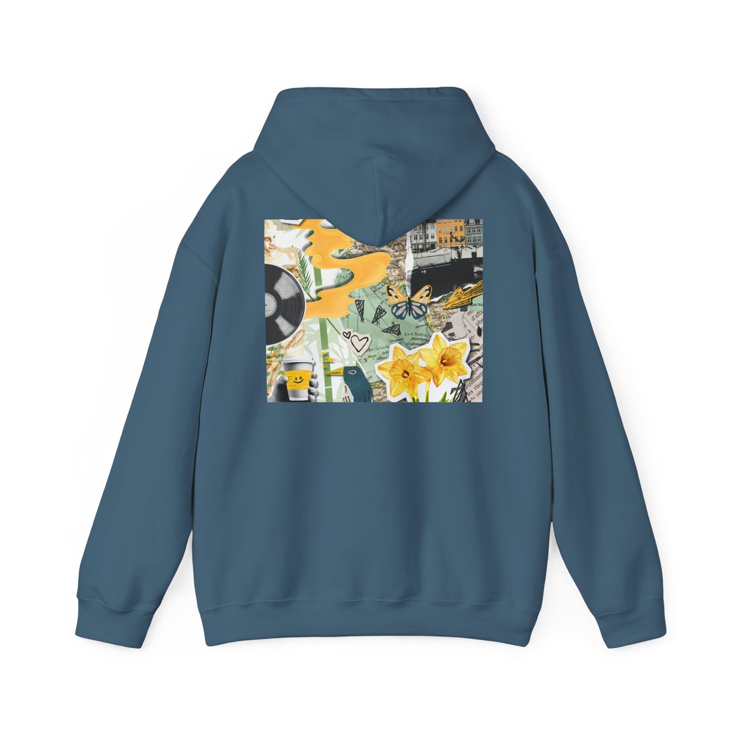 Lotus Flower Unisex Hoodie: Cozy Sweatshirt, Gift for Yoga Lovers, Meditation Apparel, Casual Streetwear, Nature-Inspired Wear, Artsy Collage, Cool Crewnecks