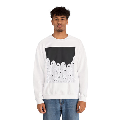 Painted Ghosts Crewneck | Cozy Sweatshirt, Perfect for Halloween, Fall, and Spooky Season