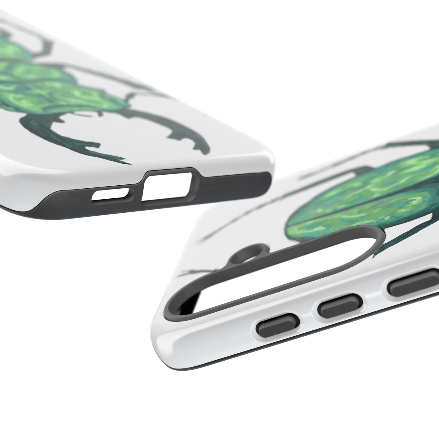 Green Beetle Phone Case - Tough Cases, Insect Lover Gift, Nature Lover Accessory, Unique Phone Cover, Eco-Friendly Design