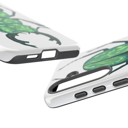 Green Beetle Phone Case - Tough Cases, Insect Lover Gift, Nature Lover Accessory, Unique Phone Cover, Eco-Friendly Design
