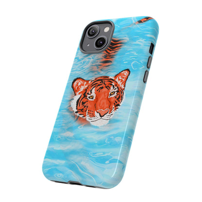 Vibrant Tiger Phone Case, Wildlife Lover Gift, Phone Accessories, Animal Print Case, Summer Vibe, Cool Phone Cover