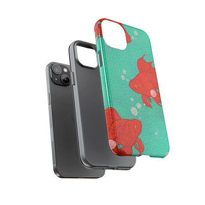 Vibrant Goldfish Phone Case, Colorful iPhone Cover, Ocean Vibe Accessory, Unique Gift for Fish Lovers, Cute Phone Cases