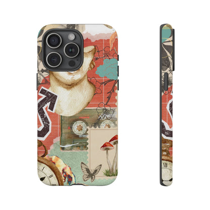 Artistic iPhone Case, Tough Cases with Vintage Design, Unique Phone Cover, Gift for Art Lovers, Protective Case for All Occasions, Vintage Collage Art