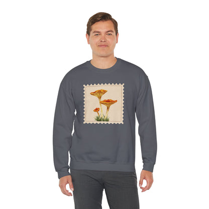 Vintage Floral Crewneck Sweatshirt, Cozy Fall Wear, Unisex Gift, Mushroom Art Apparel, Nature Lover Outfit, Comfy Mushroom Crewneck, Vintage Style
