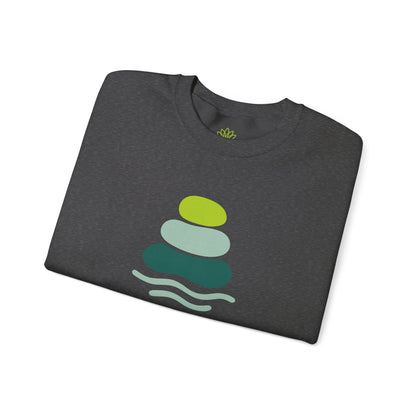 Serene Stones Unisex Crewneck Sweatshirt, Cozy Sweatshirt, Relaxation Apparel, Casual Wear, Mindfulness Gift
