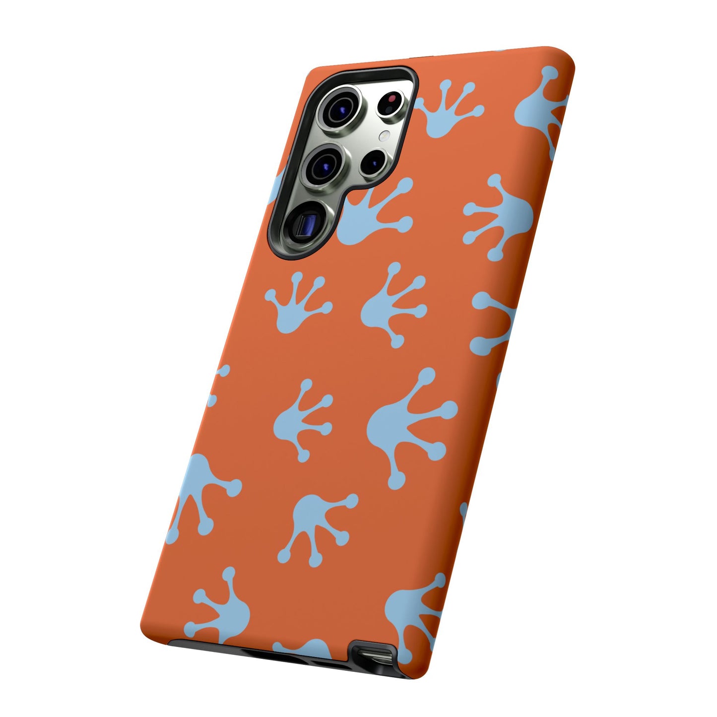 Frog Print Phone Case - Tough Cases, Orange Frog Design, Unique Gift, Fun Accessories, Vibrant Phone Cases, Cool Cases