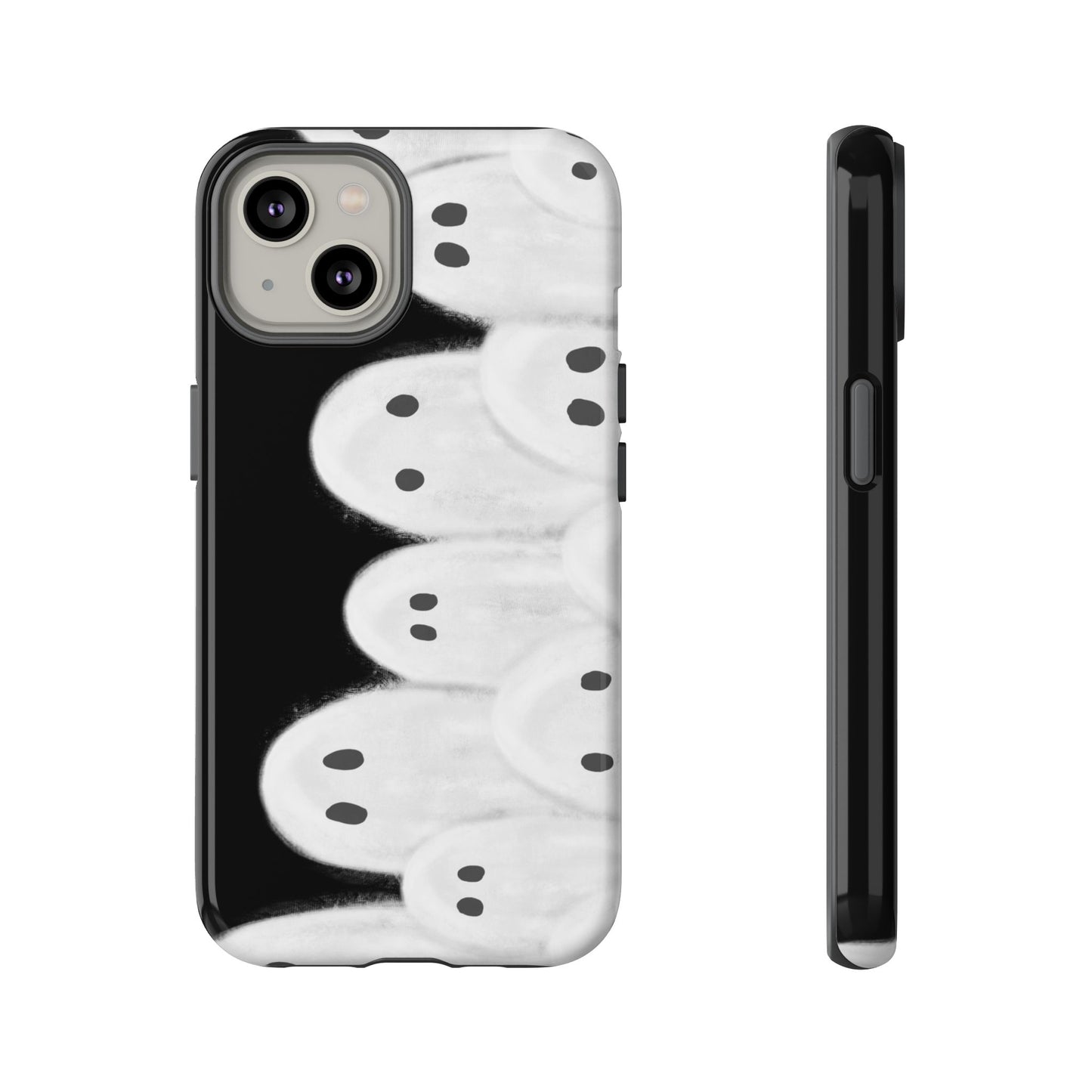 Painted Ghosts Phone Case | Ghostly Tough Phone Case for Spooky Style, Halloween Gift, Phone Cover, Ghost Theme, Unique Accessory, Spooky Season, Viral Painted Ghosts Inspired Design