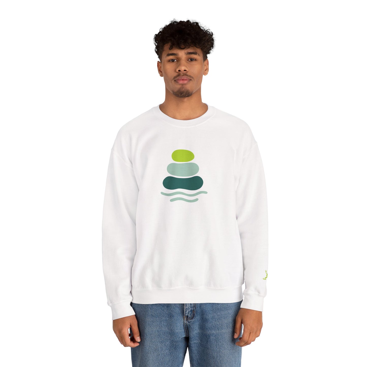 Serene Stones Unisex Crewneck Sweatshirt, Cozy Sweatshirt, Relaxation Apparel, Casual Wear, Mindfulness Gift