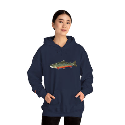 Trout Design Heavy Blend Hoodie, Fishing Gift, Outdoor Apparel, Comfortable Sweatshirt, Unisex Hoodie, Casual Fishing Wear