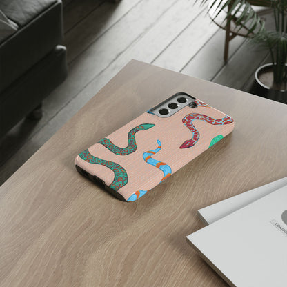 Colorful Snake Phone Case, Tough Phone Case, Unique Phone Cover, Animal Print Case, Gifts for Her, Trendy Accessories