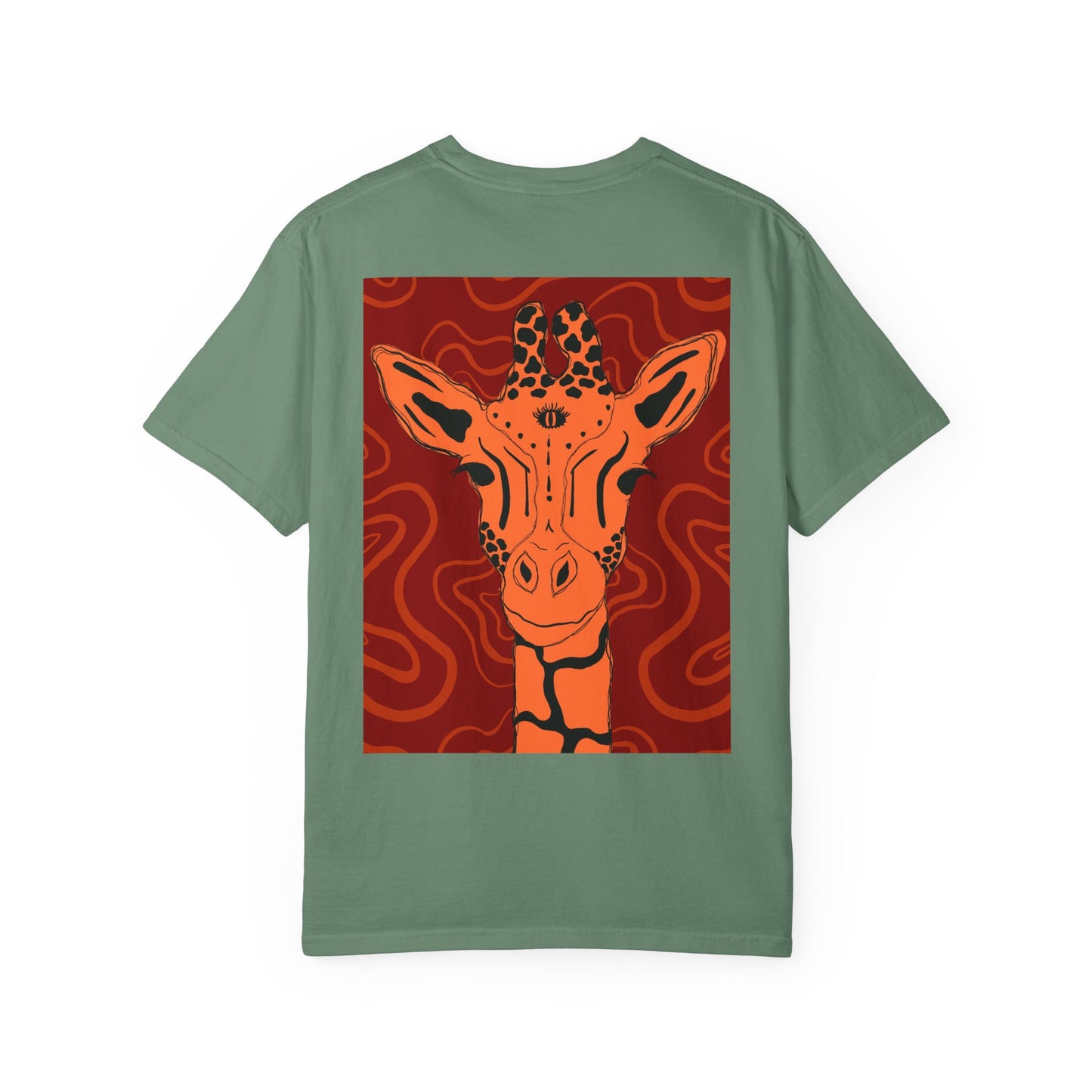Vibrant Giraffe Graphic Tee, Unisex T-shirt, Gift for Animal Lovers, Casual Wear, Nature-Themed Apparel, Unique Graphic Shirt