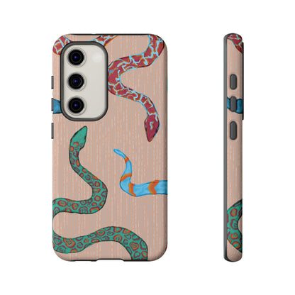 Colorful Snake Phone Case, Tough Phone Case, Unique Phone Cover, Animal Print Case, Gifts for Her, Trendy Accessories