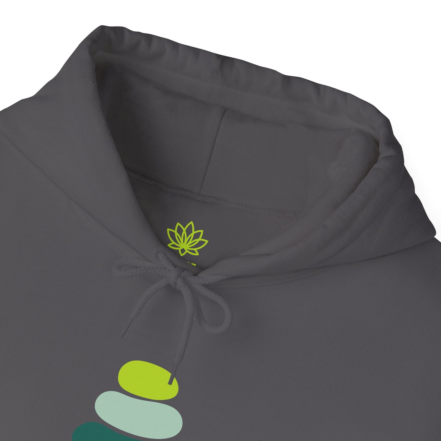 Serene Stacked Stones Hoodie, Unisex Sweatshirt for Mindfulness, Cozy Layer for Relaxation, Gift for Yoga Lovers, Perfect for Meditation