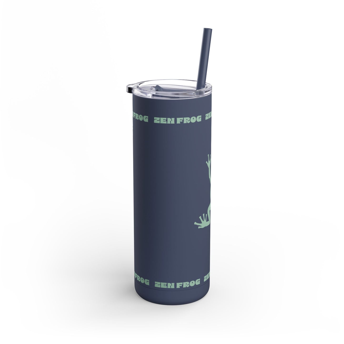 Zen Frog Skinny Tumbler, 20oz - Unique Drinkware for Nature Lovers, Eco-friendly Gift, Travel Cup, Summer Hydration, Stylish Reusable Cup