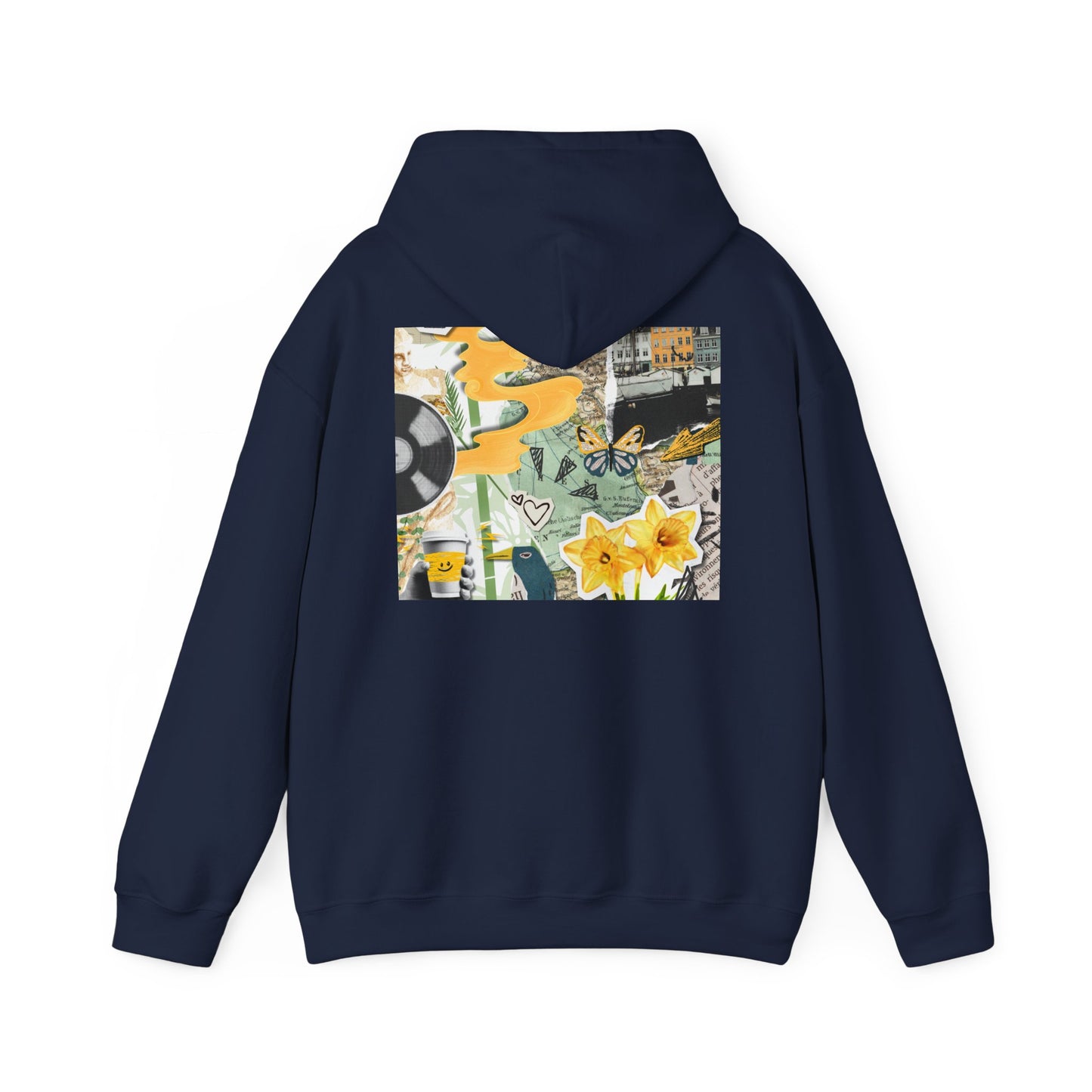 Lotus Flower Unisex Hoodie: Cozy Sweatshirt, Gift for Yoga Lovers, Meditation Apparel, Casual Streetwear, Nature-Inspired Wear, Artsy Collage, Cool Crewnecks