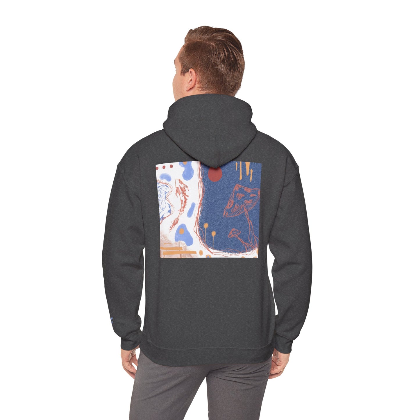 Artistic Unisex Hooded Sweatshirt - Cozy Streetwear for Comfort, Gift for Art Lovers, Perfect for Fall, Casual Style