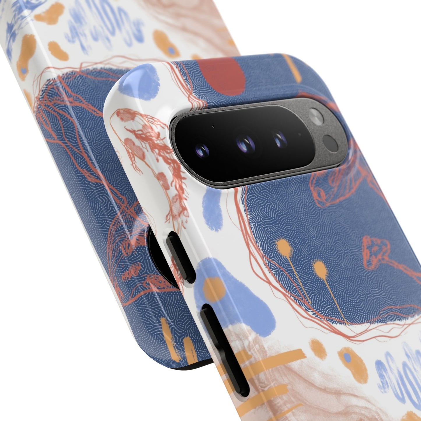 Artistic Phone Case with Abstract Design, Tough Phone Case, Unique Gift, Trendy Accessories, Modern Art Case, Stylish Tech Gear