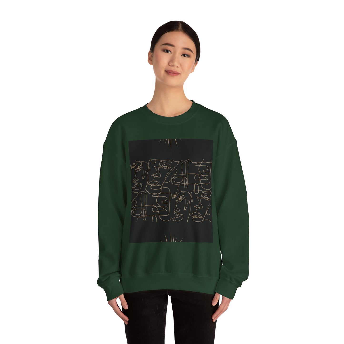 Stylish Unisex Crewneck Sweatshirt - Modern Art Design, Cozy Gift for Him/Her, Perfect for Fall, Casual Wear, Art Lovers, Abstract, Minimalist, Autumn Vibes