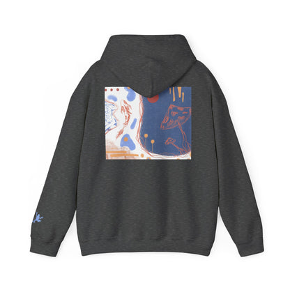 Artistic Unisex Hooded Sweatshirt - Cozy Streetwear for Comfort, Gift for Art Lovers, Perfect for Fall, Casual Style
