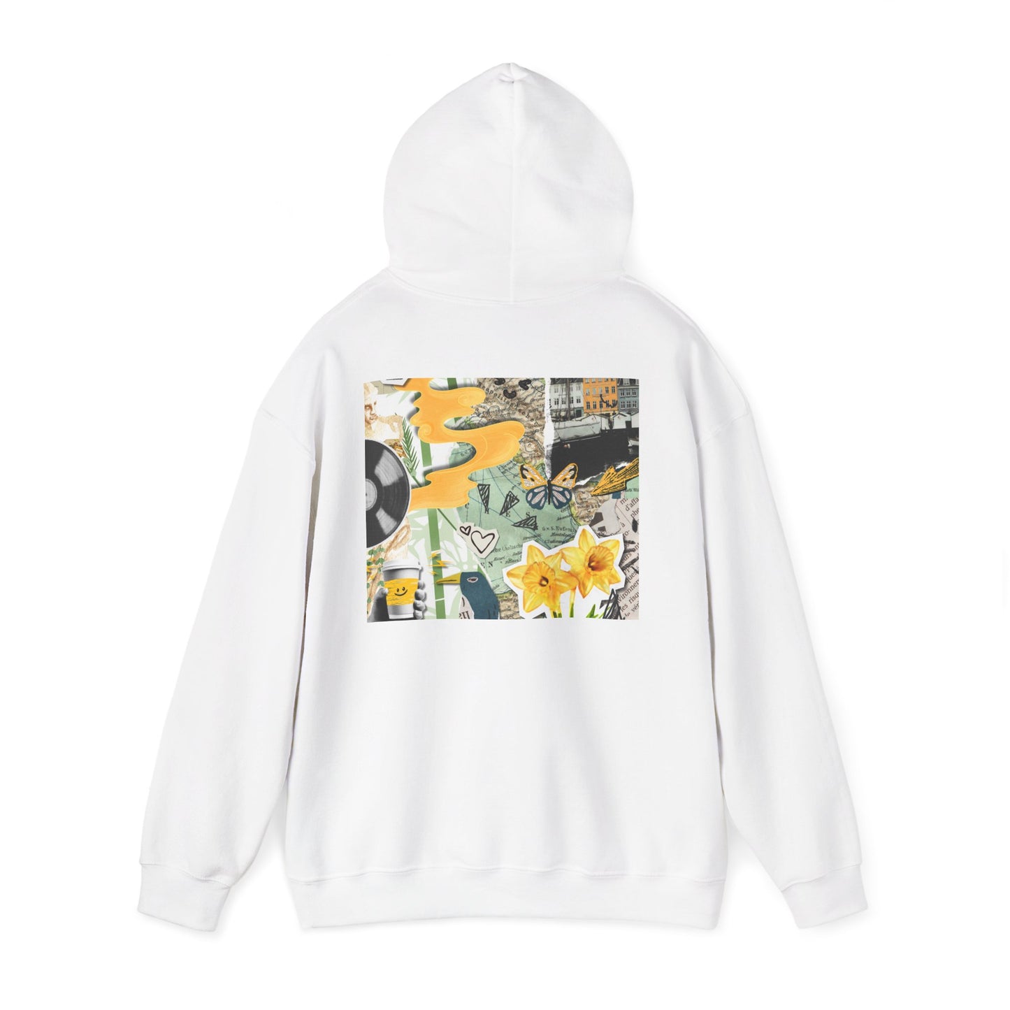 Lotus Flower Unisex Hoodie: Cozy Sweatshirt, Gift for Yoga Lovers, Meditation Apparel, Casual Streetwear, Nature-Inspired Wear, Artsy Collage, Cool Crewnecks