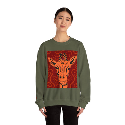 Giraffe Art Crewneck Sweatshirt, Cozy Giraffe Sweatshirt, Animal Lover Gift, Unique Sweatshirt for Friends, Cute Animal Apparel