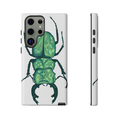 Green Beetle Phone Case - Tough Cases, Insect Lover Gift, Nature Lover Accessory, Unique Phone Cover, Eco-Friendly Design