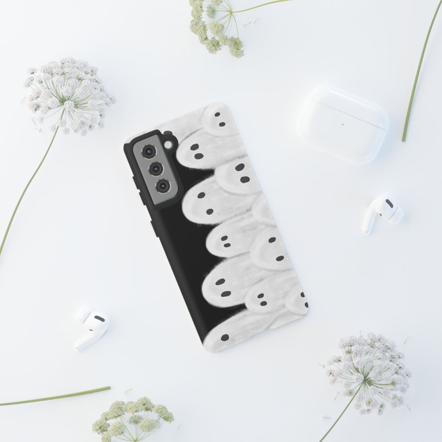 Painted Ghosts Phone Case | Ghostly Tough Phone Case for Spooky Style, Halloween Gift, Phone Cover, Ghost Theme, Unique Accessory, Spooky Season, Viral Painted Ghosts Inspired Design