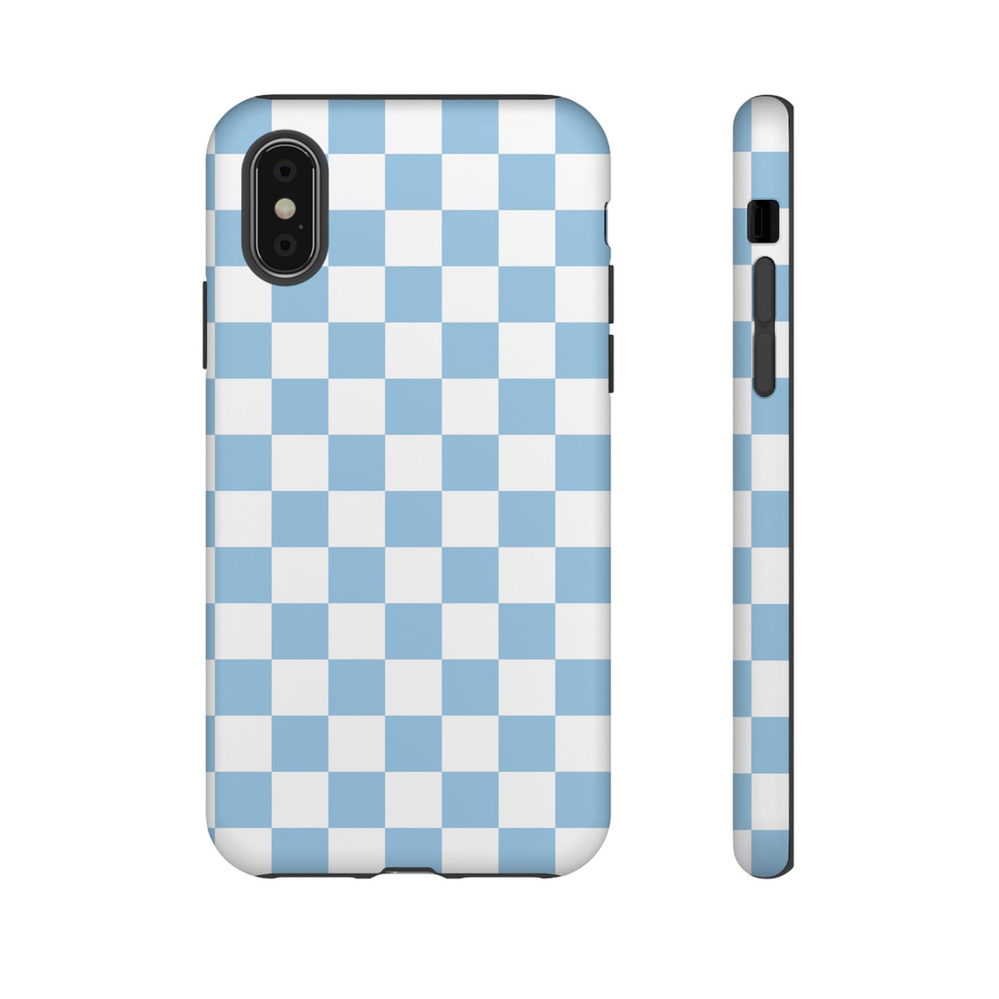 Blue Checkered Phone Case, Tough Phone Cover, Stylish Mobile Protector, Unique Gift for Him/Her, Trendy Accessories for Holidays