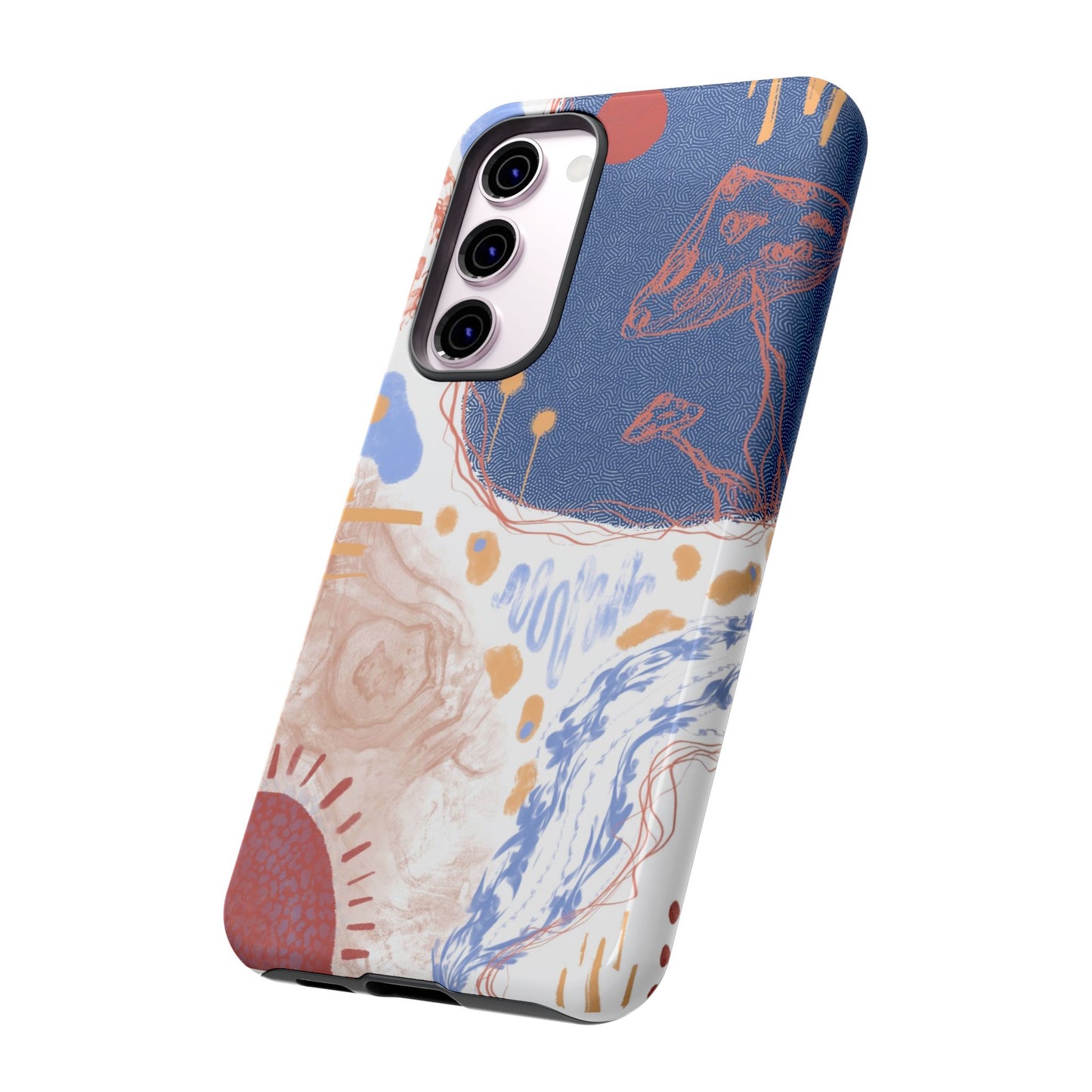 Artistic Phone Case with Abstract Design, Tough Phone Case, Unique Gift, Trendy Accessories, Modern Art Case, Stylish Tech Gear