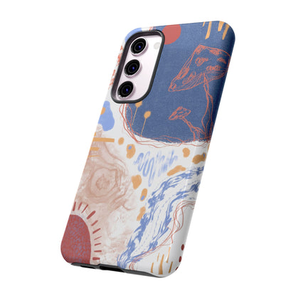 Artistic Phone Case with Abstract Design, Tough Phone Case, Unique Gift, Trendy Accessories, Modern Art Case, Stylish Tech Gear
