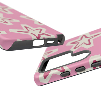 Starry Pink Phone Case | Tough Cases for Trendy Protection, Cute Gift, Fun Design, Holiday Match, Everyday Use