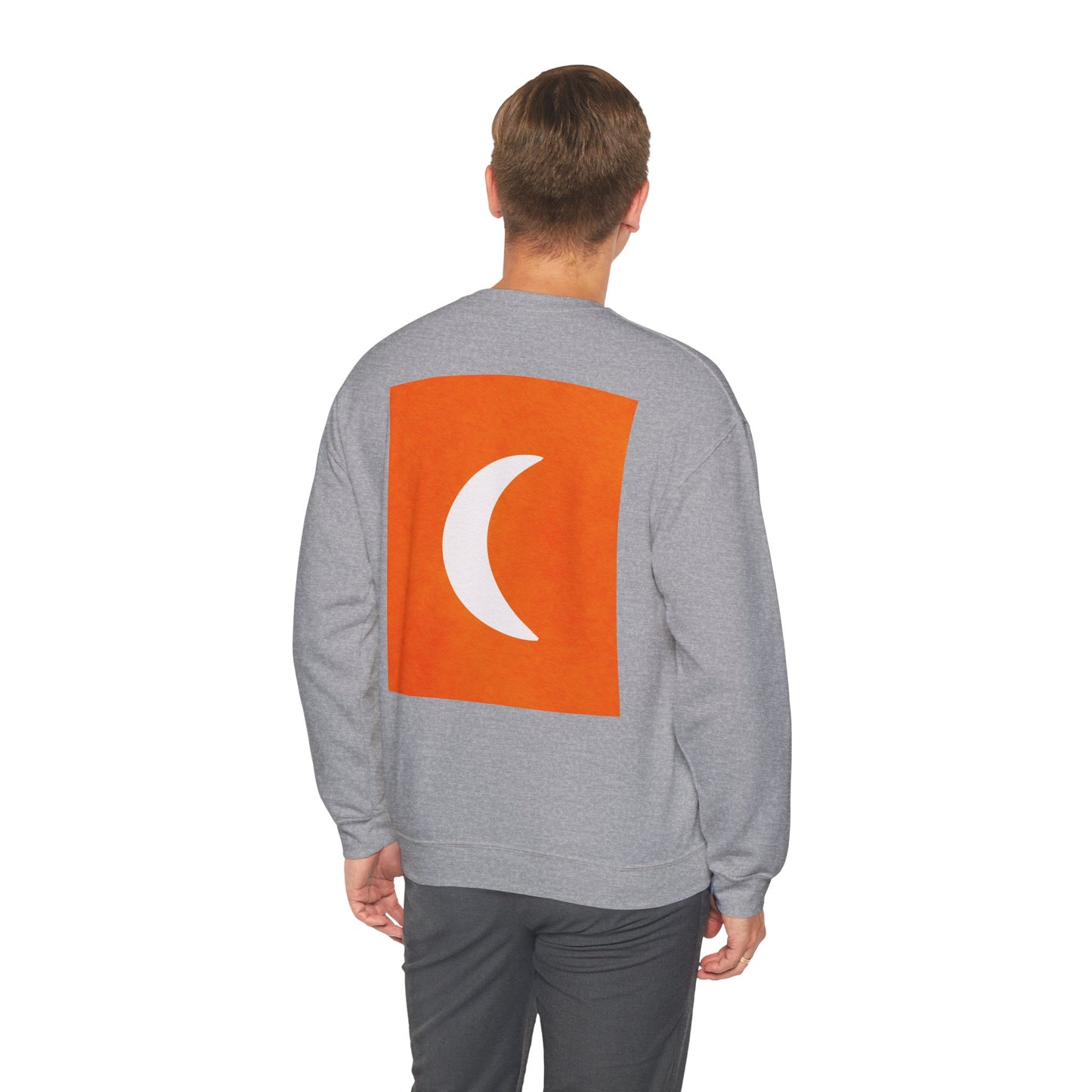 Zen Frog Crewneck Sweatshirt, Cozy Unisex Sweatshirt, Relaxed Fit Fashion, Perfect Gift for Friends, Everyday Style, Casual Wear, Simple Moon Design, Gift for Him, Gift for Her