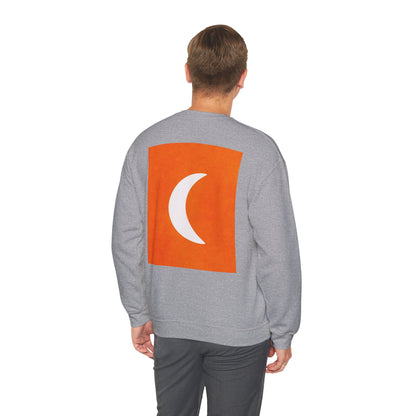 Zen Frog Crewneck Sweatshirt, Cozy Unisex Sweatshirt, Relaxed Fit Fashion, Perfect Gift for Friends, Everyday Style, Casual Wear, Simple Moon Design, Gift for Him, Gift for Her