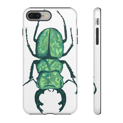 Green Beetle Phone Case - Tough Cases, Insect Lover Gift, Nature Lover Accessory, Unique Phone Cover, Eco-Friendly Design