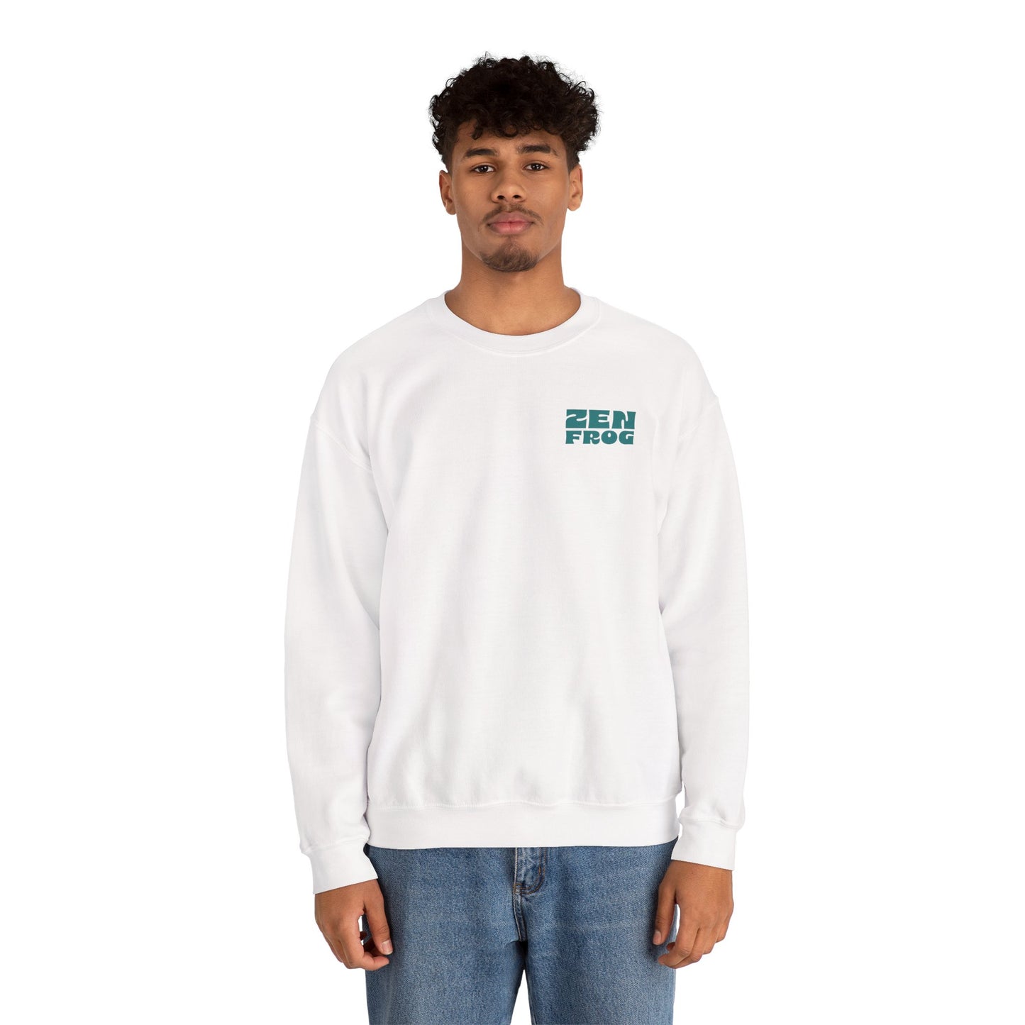 Zen Frog Crewneck Sweatshirt - Relaxed Vibe, Unisex Sweatshirt, Perfect for Cozy Days, Gift for Meditation Lovers, Casual Fashion