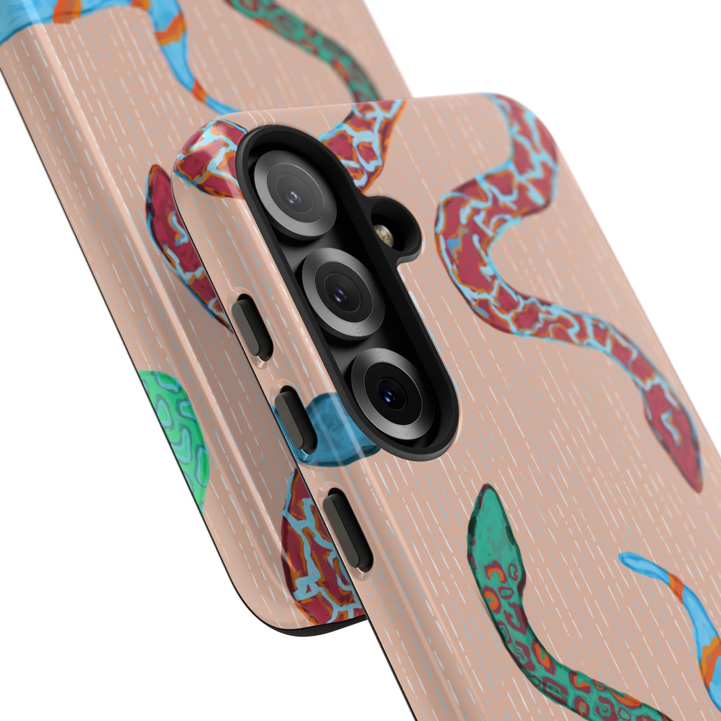 Colorful Snake Phone Case, Tough Phone Case, Unique Phone Cover, Animal Print Case, Gifts for Her, Trendy Accessories