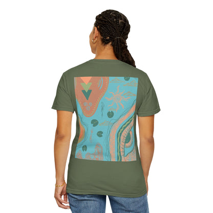 Vibrant Unisex Graphic T-shirt, Bohemian Tee, Casual Wear, Gift for Friends, Festival Apparel, Summer Style, Unique Design