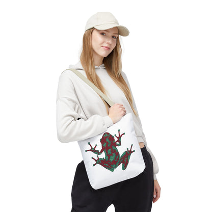 Frog Art Tote Bag, Eco-Friendly Shopping Bag, Nature Lover Gift, Stylish Reusable Tote, Unique Animal Print Purse