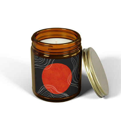 Artistic Scented Candle - Coconut Apricot Wax, Abstract Home Decor, Relaxation Gift, Aromatherapy, Modern Candle Holder