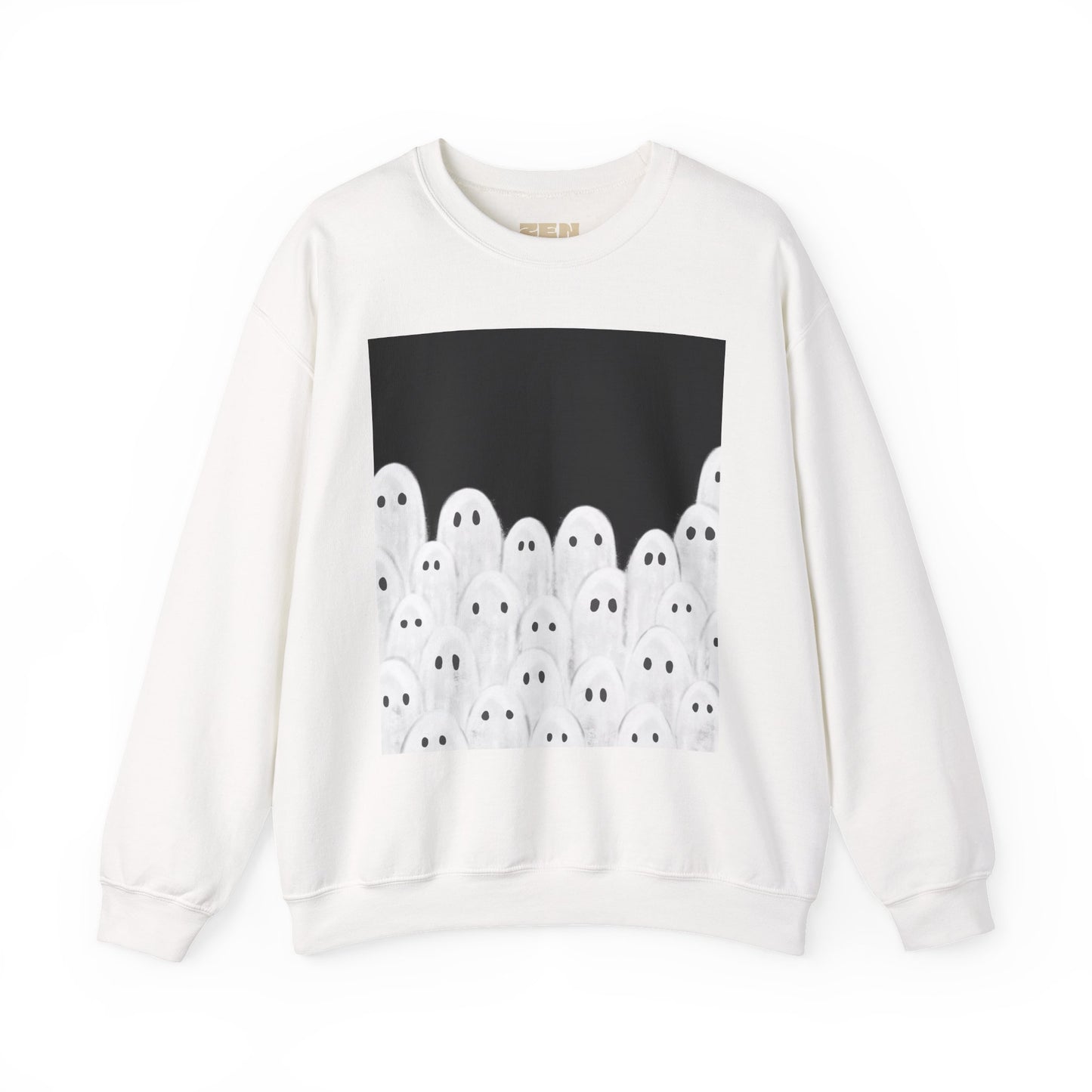 Painted Ghosts Crewneck | Cozy Sweatshirt, Perfect for Halloween, Fall, and Spooky Season